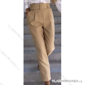 Kalhoty dlouhé s páskem dámské (S/M ONE SIZE) ITALSKÁ MÓDA IMPBB23E1703