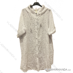 Šaty volnočasové košilové 3/4 rukáv dámské nadrozměr (XL/2XL/3XL ONE SIZE) ITALSKá MóDA IM423ALENSA/DUR