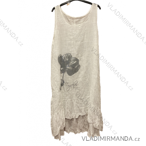 Shirt extended 3/4 long sleeve women's (L/XL/2XL ONE SIZE) ITALIAN FASHION IM423025 2XL/3XL white