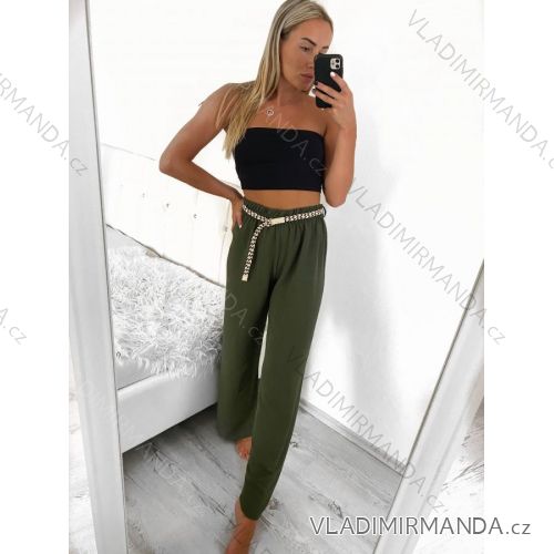 Nohavice dlhé letné dámske (S/M ONE SIZE) TALIANSKA MÓDA IMM23M5503