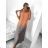 Langes Sommerkleid für Damen mit Trägern (S/M/L/XL/2XL ONE SIZE) ITALIAN FASHION IMFF23002/DU XL/2XL orange