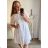 Women's Summer Cotton Short Sleeve Dress (S/M ONE SIZE) ITALIAN FASHION IM722253