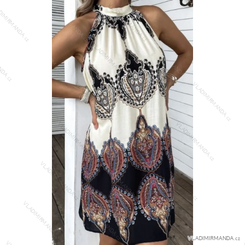 Šaty letné bez rukávu dámske (S/M ONE SIZE) TALIANSKA MÓDA IMPGM2310884