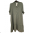 Šaty košilové oversize 3/4 rukáv dámské nadrozměr (XL/2XL ONE SIZE) ITALSKÁ MÓDA IM423NAZLI