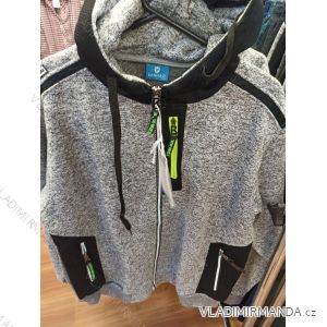 Mikina zateplená beránkem na zip s kapucí pánská nadrozměr (L-3XL) BENHAO BEN23BH23-17-658