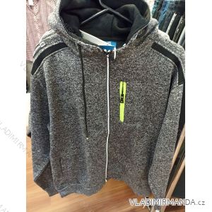 Mikina zateplená beránkem na zip s kapucí pánská nadrozměr (L-3XL) BENHAO BEN23BH23-17-659