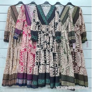 Šaty dlhé letné šifónové dlhý rukáv dámske (S/M ONE SIZE) TALIANSKA MÓDA IMWP232629