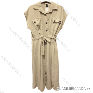 Šaty košilové krátký rukáv dámské (M/L/XL ONE SIZE) ITALSKÁ MÓDA IMWB23816