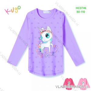 T-Shirt Langarm mit Pailletten Baby Mädchen (80-110) KUGO M0195