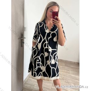 Šaty košilové letní oversize krátký rukáv dámské nadrozměr (S/M/L/XL/2XL ONE SIZE) ITALSKá MóDA IM8237761