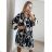 Šaty košilové letní oversize dlouhý rukáv dámské (XL/2XL ONE SIZE) ITALSKá MóDA IM8239802 XL/2XL Black and white