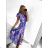 Langes Sommerkleid mit kurzen Ärmeln für Damen (Einheitsgröße S/M) ITALIAN FASHION IMC23300/DU S/M Rosa