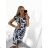 Women's plus size short sleeve dress (L-3XL) POLISH FASHION PMF23ORNAM/DU L gray