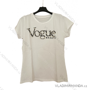 Tričko krátký rukáv dámské  (S/M ONE SIZE) ITALSKÁ MÓDA IMM23VOGUE/DUR