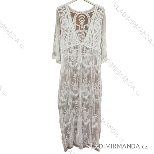 Kleid mit Knöpfen und geknöpften Damen (uni s-m) ITALIAN FASHION IM2203948 S/M weiß