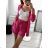 Souprava letní mušelín kraťasy a košile dlouhý rukáv dámské (S/M/L ONE SIZE) ITALSKÁ MÓDA IMWMY23232194