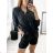Souprava letní mušelín kraťasy a košile dlouhý rukáv dámské (S/M/L ONE SIZE) ITALSKÁ MÓDA IMWMY23232194