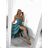Long summer satin dress with straps women with belt (UNI S / M) ITALIAN FASHION IMM22INFINITE
