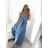 Long summer satin dress with straps women with belt (UNI S / M) ITALIAN FASHION IMM22INFINITE -   green pea -   S / M