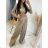 Souprava letní elegantní kalhoty dlouhé a top dlouhý rukáv dámská (S/M ONE SIZE) ITALSKÁ MÓDA IMWE232732