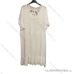 Šaty volnočasové krátký rukáv dámské nadrozměr (XL/2XL ONE SIZE) ITALSKá MóDA IM423MIRKO/DUR