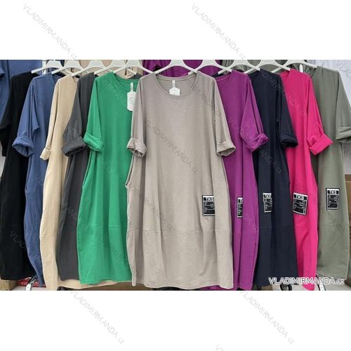 Šaty oversize 3/4 dlhý rukáv dámske nadrozmer (XL/2XL ONE SIZE) TALIANSKA MÓDA IMWT232767