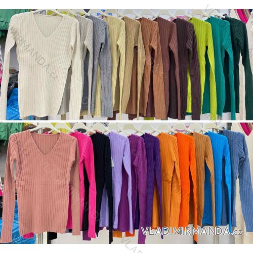 Damen-Strickpullover mit langen Ärmeln (Einheitsgröße S/M) ITALIAN FASHION IMWE232768