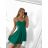 Šaty letní na ramínka dámské (S/M ONE SIZE) ITALSKÁ MÓDA IMPBB22B21841   Green
   S/M