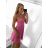 Šaty letní na ramínka dámské (S/M ONE SIZE) ITALSKÁ MÓDA IMPBB22B21841   Green
   S/M