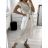 Damen-Sommer-Boho-Kleid mit langen, kurzen Ärmeln (S/M, Einheitsgröße) ITALIAN FASHION IMPLI223787 S/M weiß