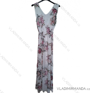 Women's long sleeveless summer dress (S / M ONE SIZE) ITALIAN FASHION IMD21551
