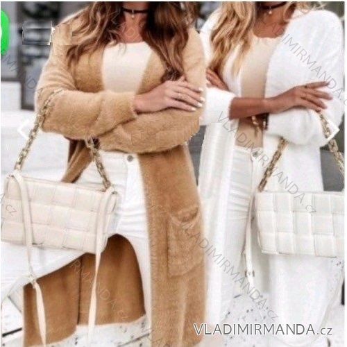 Alpaca Long Sleeve Women's Cardigan (S/M ONE SIZE) ITALIAN FASHION IMWC232857