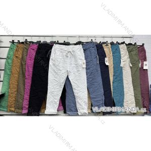 Kalhoty dlouhé strečové mackáče dámské (S/M/L ONE SIZE) ITALSKÁ MÓDA IMWG232863