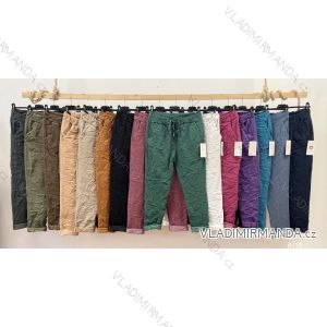 Kalhoty dlouhé strečové mackáče dámské (S/M/L ONE SIZE) ITALSKÁ MÓDA IMWG232865