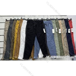 Kalhoty dlouhé strečové mackáče dámské (S/M/L ONE SIZE) ITALSKÁ MÓDA IMWG232866