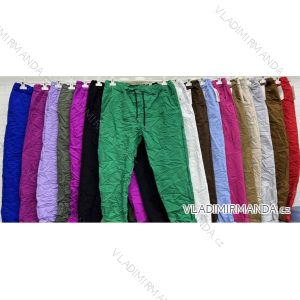 Kalhoty dlouhé strečové mackáče dámské (XL/2XL ONE SIZE) ITALSKÁ MÓDA IMWG232871