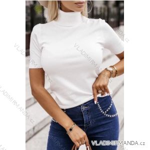 Svetr s rolákem krátký rukáv dámský (S/M ONE SIZE) ITALSKÁ MÓDA IMWMM232877