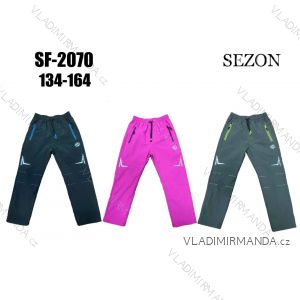 Kalhoty softshellové zateplené s flaušem dětské dívčí a chlapecké (134-164) SEZON SEZ23SF-2070