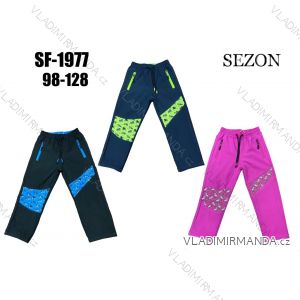 Kalhoty softshellové zateplené flaušem dětské chlapecké (98-128) SEZON SEZ23SF-1977