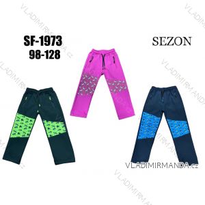 Kalhoty softshellové zateplené flaušem dětské chlapecké (98-128) SEZON SEZ23SF-1973