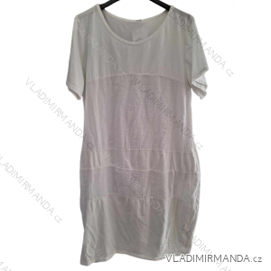 Šaty volnočasové klasik krátký rukáv dámské nadrozměr (L/XL/2XL ONE SIZE) ITALSKá MODA IM723060