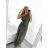 Women's Long Formal Elegant Sleeveless Satin Pleated Dress (S/M ONE SIZE) ITALIAN FASHION IMM23M5790