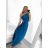 Women's Long Formal Elegant Sleeveless Satin Pleated Dress (S/M ONE SIZE) ITALIAN FASHION IMM23M5790