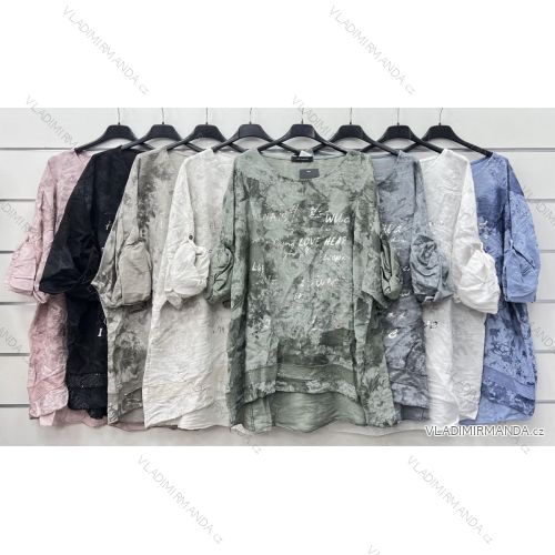 Women's Long Sleeve Tunic/Blouse (S/M ONE SIZE) ITALIAN FASHION IMWP23018
