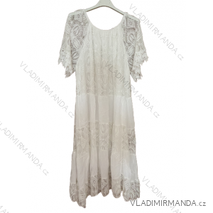 Šaty letní krajkové krátký rukáv dámské (L/XL/2XL ONE SIZE) ITALSKÁ MÓDA IMWGS23MAJA