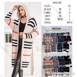Women's Long Sleeve Knitted Hooded Cardigan (S/M ONE SIZE) ITALIAN FASHION IMWCA23CR217