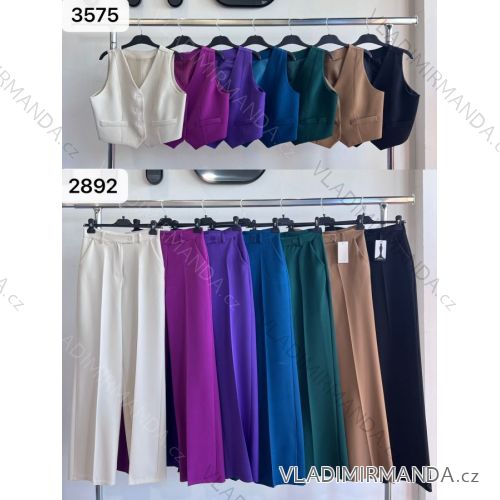 Kalhoty dlouhé dámské (S/M ONE SIZE) ITALSKÁ MÓDA IMWAC232892