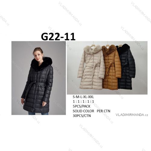 Kabát zimní dlouhý rukáv dámský (S-2XL) ITALSKÁ MÓDA IMWCA23G22-11