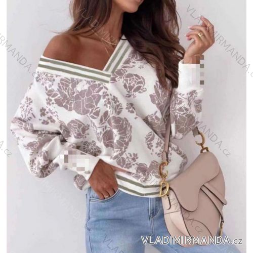 Langarm-Sweatshirt für Damen (S/M EINHEITSGRÖSSE) ITALIAN FASHION IMWE232867