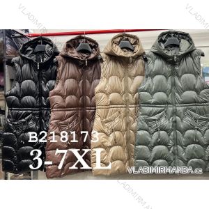 Vesta s kapucňou dámska nadrozmer (3XL-7XL) POLSKÁ MÓDA PMWB23B218173